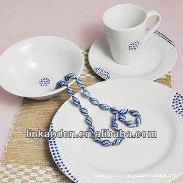 KC-00134 / jantar de porcelana / cor branca / tigela de sopa / prato de sobremesa